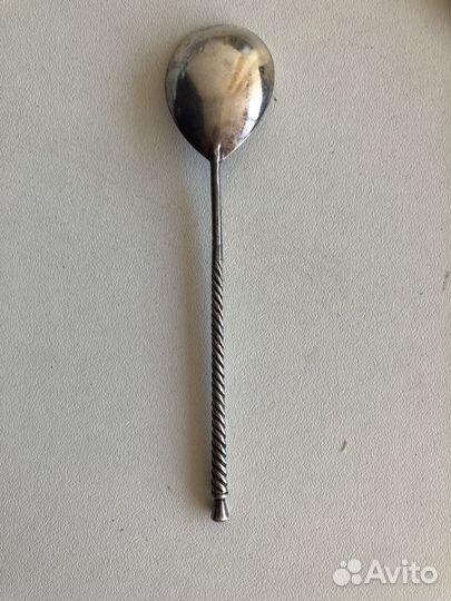 Набор винтажных чайных ложек с витой ручкой. СССР