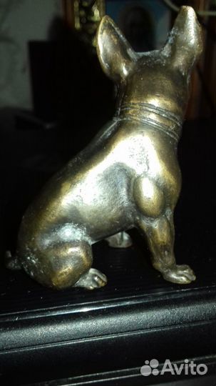 Французский бульдог - статуэтка из бронзы