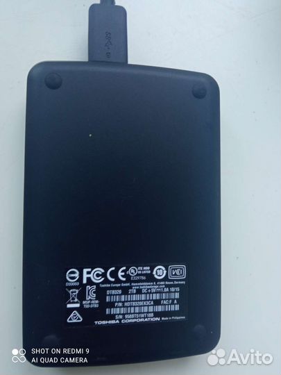 Внешний жёсткий диск Toshiba plus 2tb