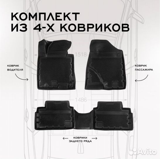 Коврики EVA Kia Ceed JD