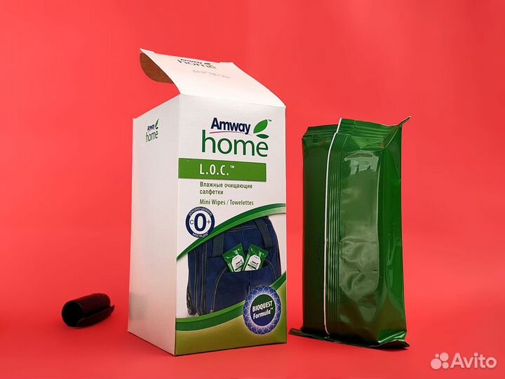 Очищающие салфетки LOC 4 упаковки в коробке Amway
