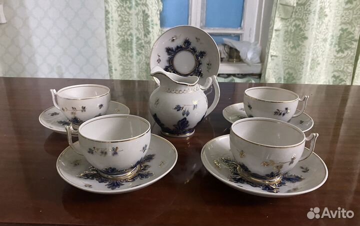 Чайный сервиз вербилки синий барбарис