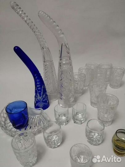 Посуда ссср, хрусталь,рог