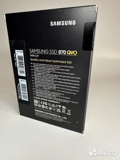 Новый Samsung SSD 870 QVO 4TB