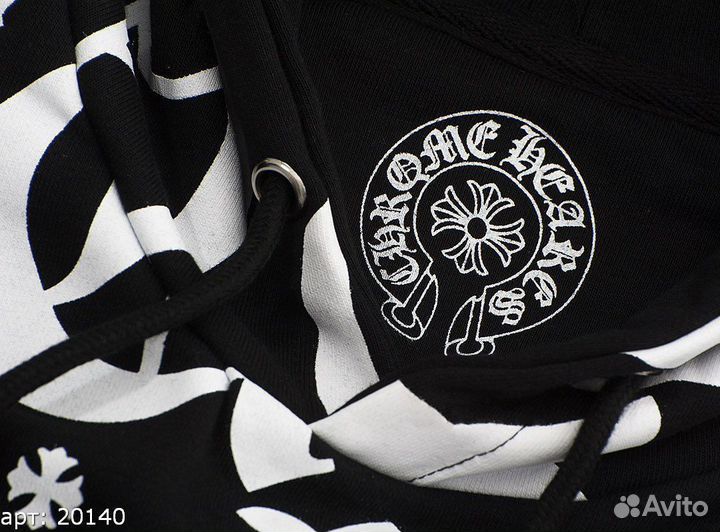 Худи chrome hearts BnW (М-L) черно-белое