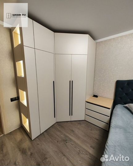 Шкаф распашной с фрезеровкой