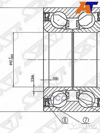 Подшипник передней ступицы mazda 3/axela BK#, B