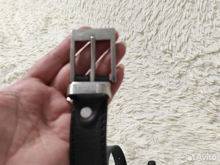 Мужской кожаный ремень узкий для классических брюк