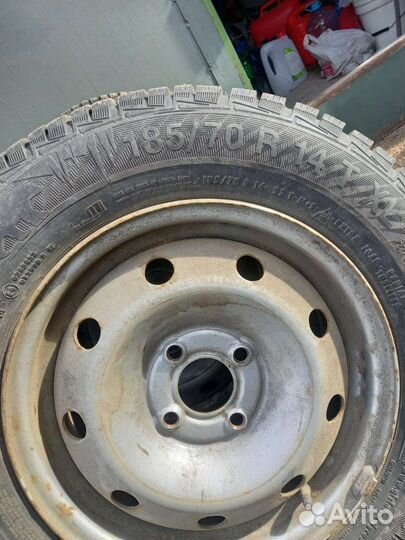 Колеса шипы r 14 + диски Рено Логан