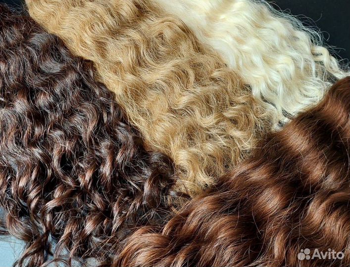 Волосы для наращивания Exclusive +, кудри, опт