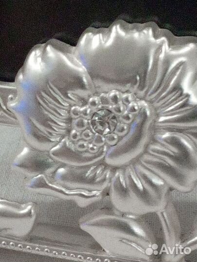 Рамка для фотографий металл / стекло / стразы