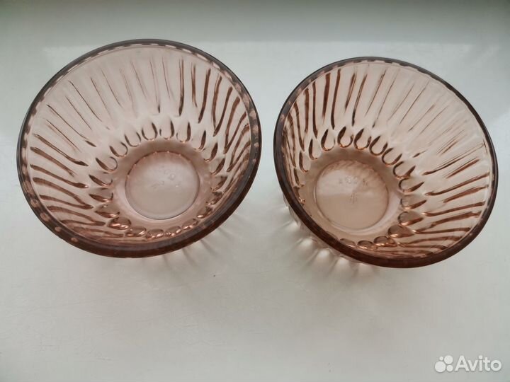 Вазочка салатник цветное стекло СССР