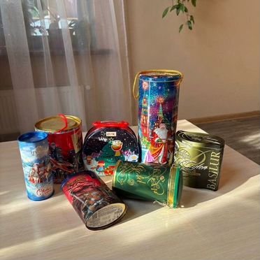 Жестяные банки пакетом 7 штук