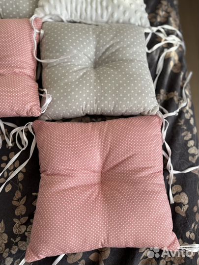 Подушки для детской кроватки + кармашки