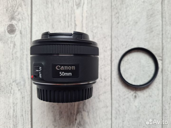 Объектив Canon EF 50mm f/1.8 STM + защитный фильтр
