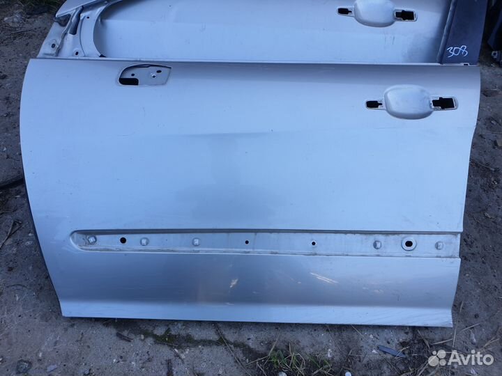 Дверь передняя левая peugeot 308 1 пежо серая 5и д
