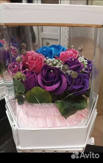 Букет из мыльных роз