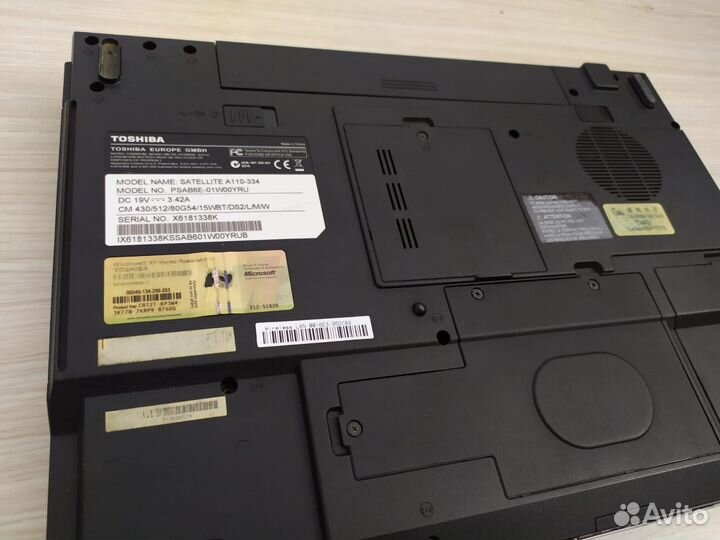 Ноутбук Toshiba Satellite A110-334