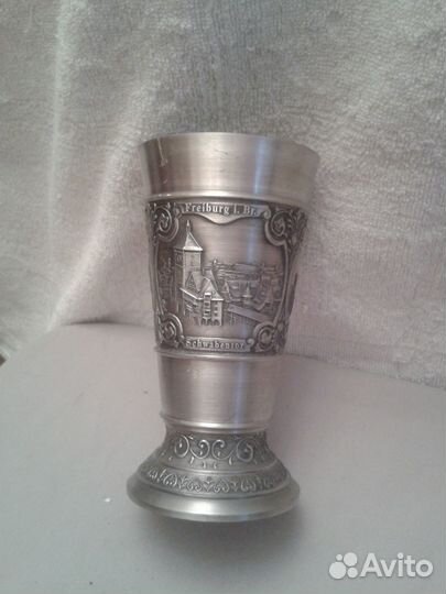 Бокал 15 см.Олово.Клеймо SKS zinn 95.Германия