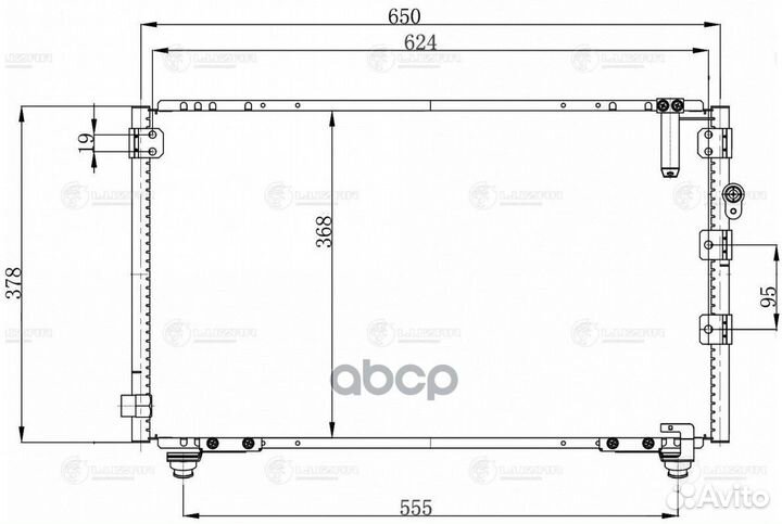 Радиатор кондиц. для а/м Toyota Ipsum 95/Picni