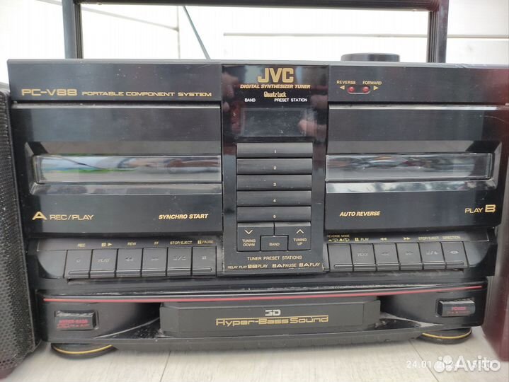 Музыкальный центр JVC PC-V88 супер звук -рабочий