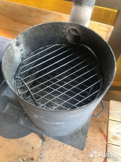 Мангал с печью под казан