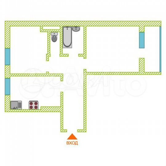 2-к. квартира, 50,5 м², 15/17 эт.