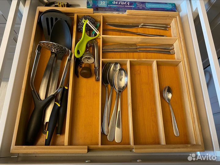 Подставка для столовых приборов из бамбука