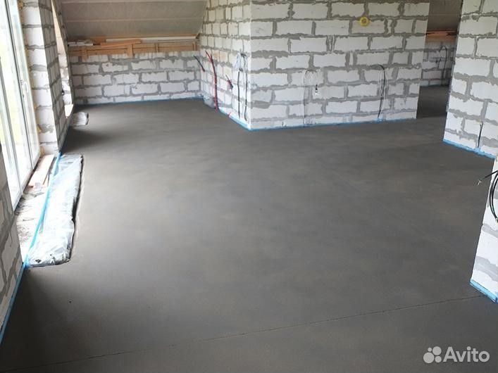 Полусухая стяжка пола под ключ