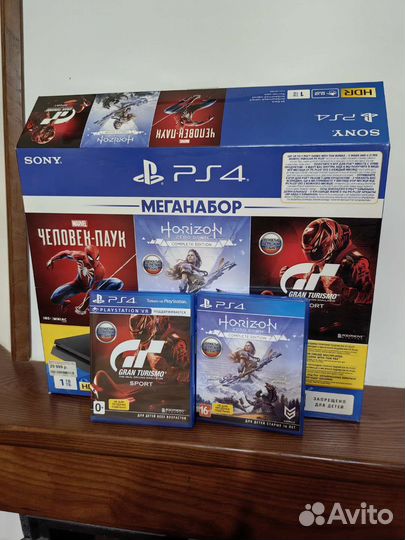 Sony playstation 4 slim 1tb с играми