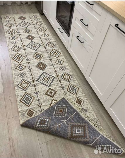 Ковер безворсовый, дорожки, килим, 100 хлопок