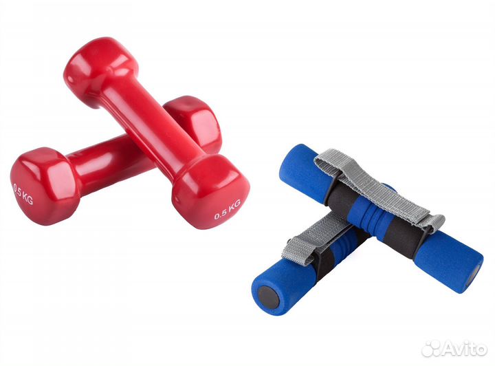 Гантели для фитнеса виниловые, неопреновые новые