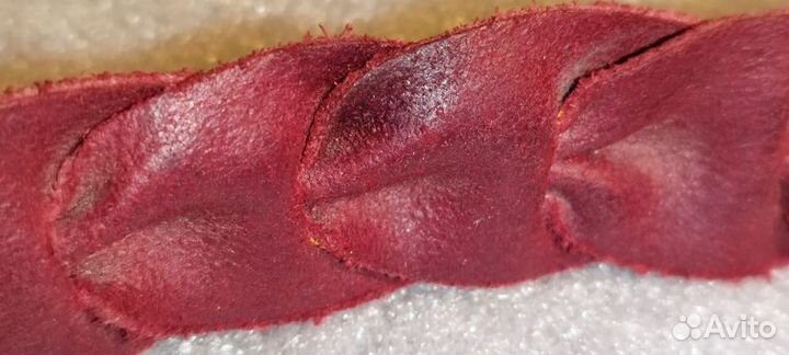 Кожаная повязка-лента для волос ручной работы