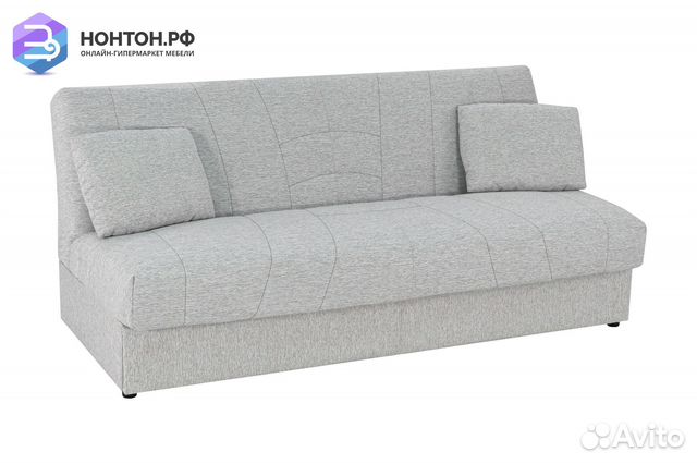 Диван книжка Ручеек рогожка светло-серая