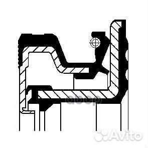 Сальник ступицы 158x188x16 NBR Scania 19036797b