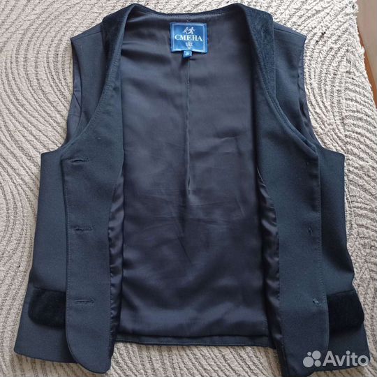 Жилет тёмно-синий на девочку р. 146-152 (тм смена)