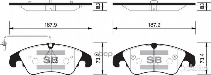 Колодки торм.дисковые Hi-Q audi S5 08- (D1322)