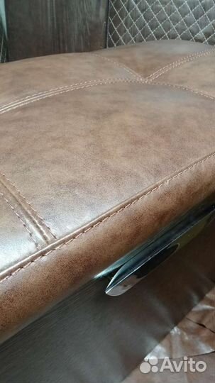 Обувница с сиденьем в натуральной коже