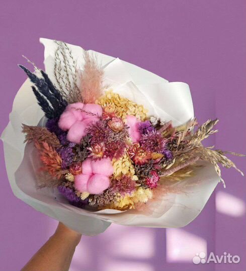 Букеты из сухоцветов к 8 марта