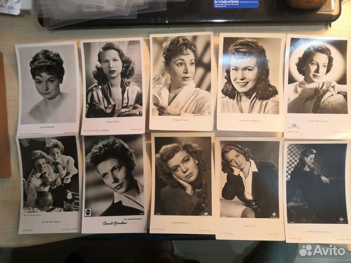 Открытки. Артисты зарубежного кино. Редкие