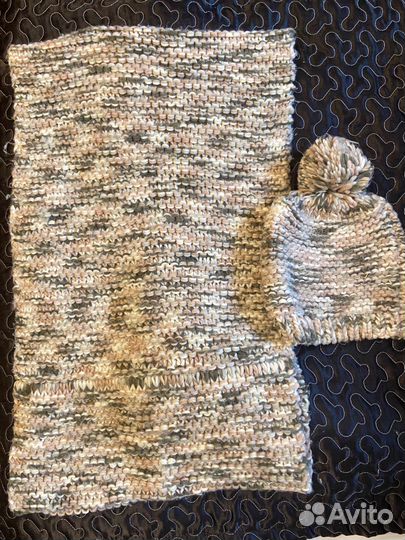 Комплект шапка и шарф снуд женский