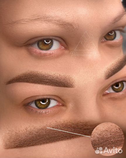 Перманентный макияж бровей губ и век татуаж