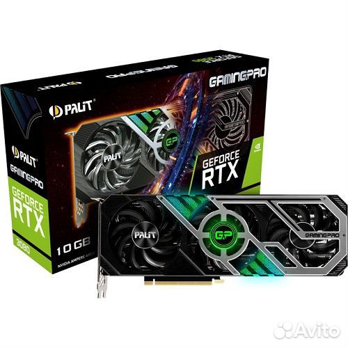 Видеокарта Palit GeForce RTX 3080 GamingPro OC 10G