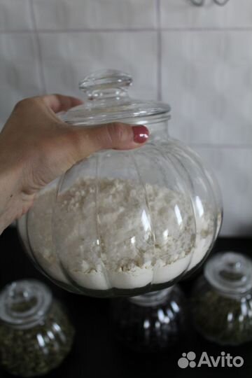 Банки стеклянные для хранения сыпучих продуктов