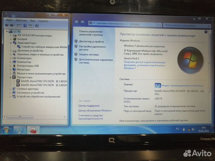 Нетбук HP Compaq Mini