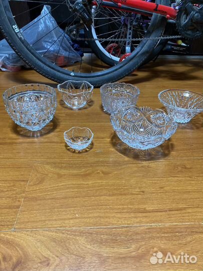 Хрустальная, стеклянная посуда,тарелки(СССР)
