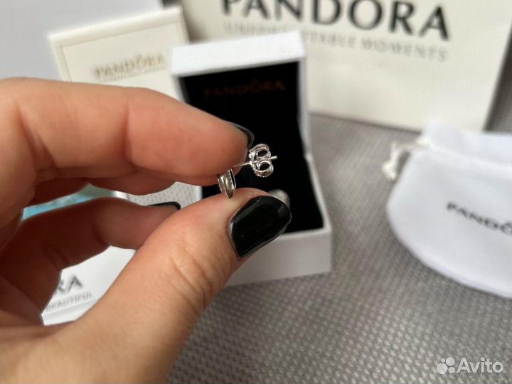 Серебряные серьги pandora
