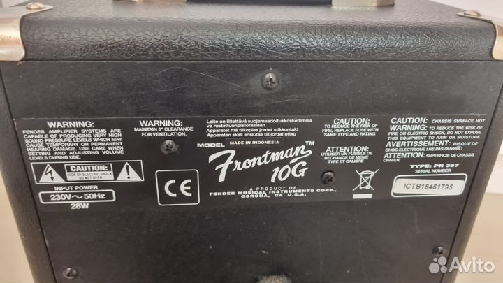 Комбоусилитель fender frontman 10G