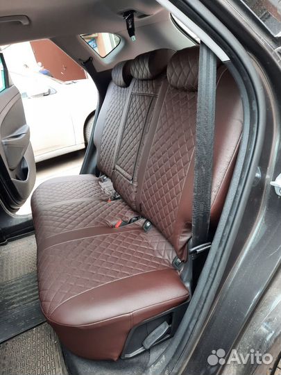 Чехлы Hyundai Tucson Экокожа ромб Автопилот