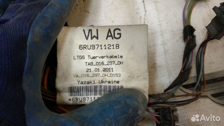 Проводка двери Volkswagen Polo передней правой